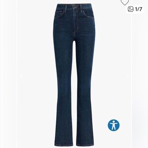 Favorite Daughter Valentina Dark Blue Boot Cut Jeans